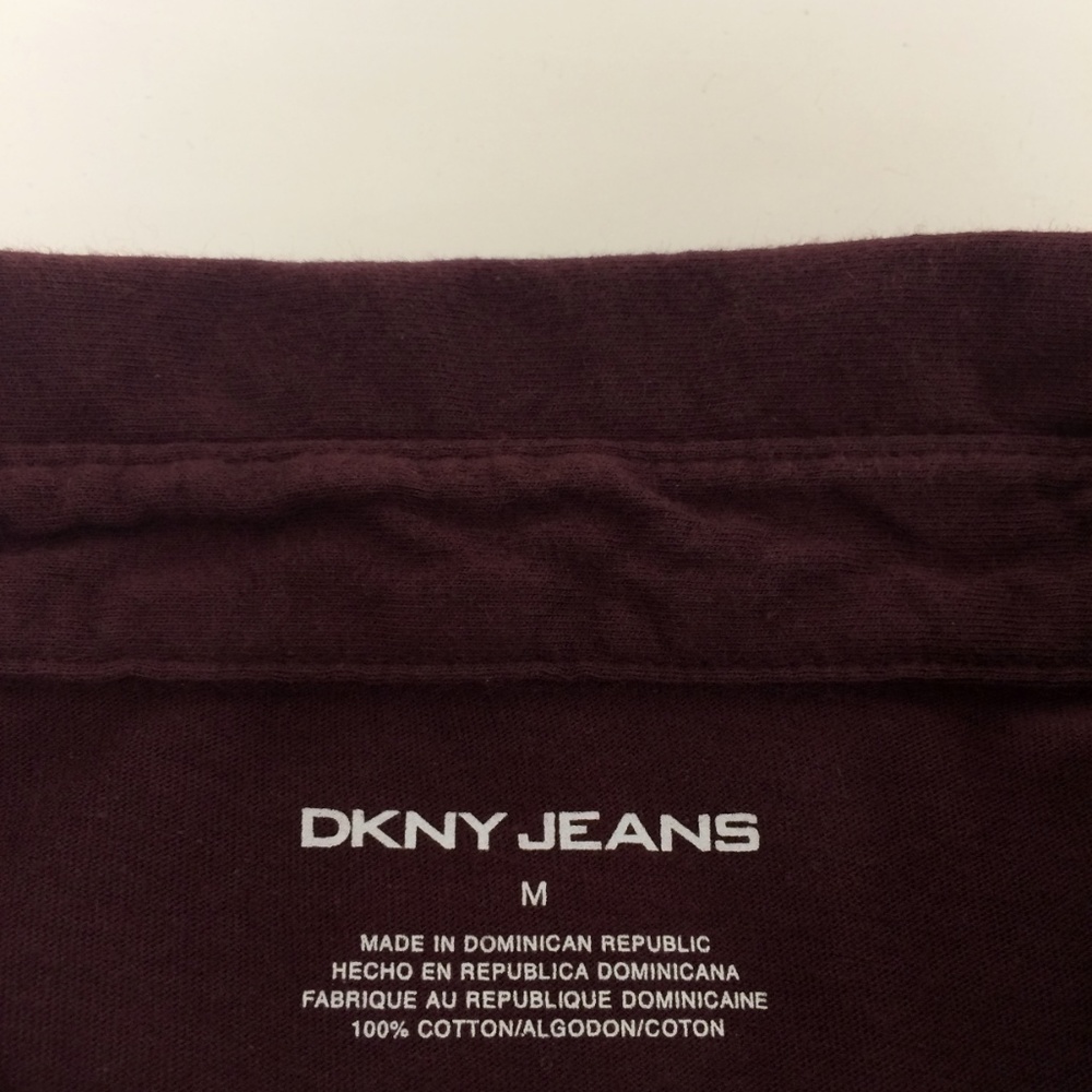 DKNY Jeans Burgundy Polo Shirt - Picture 4 of 9